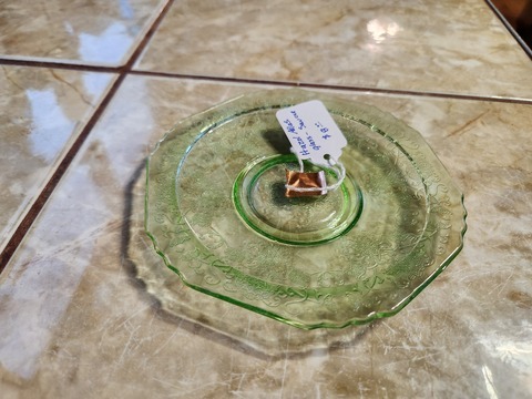 Hazel Atlas Green Saucer