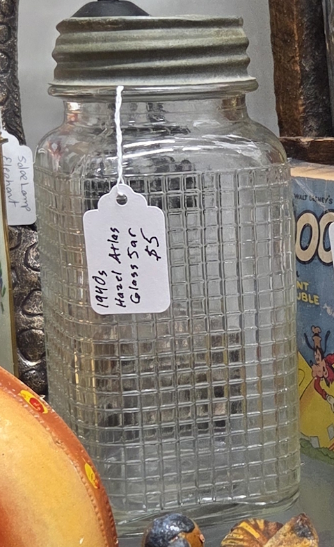 1940s Hazel Atlas Glass Jar