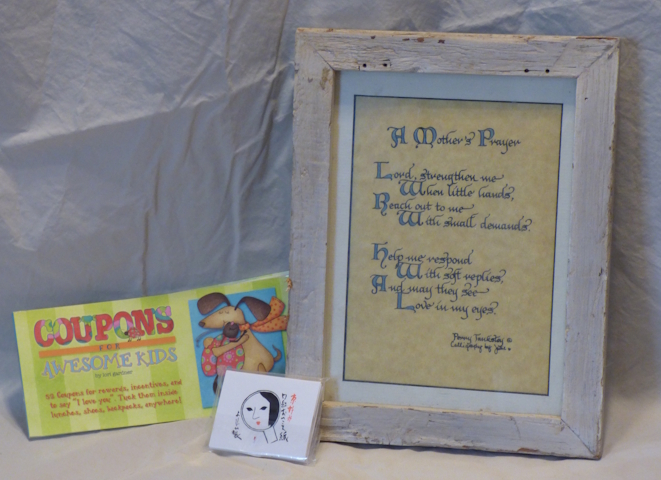 White wood frame with Mothers prayer