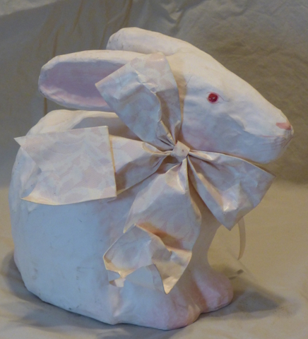 Large Easter Bunny Bow Paper Mache