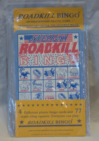 Roadkill Bingo Card