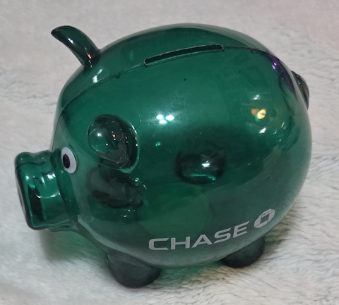 Small Green Piggy Bank - Case